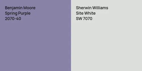 2070-40 Spring Purple vs SW 7070 Site White