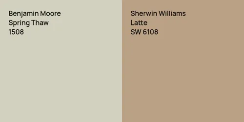 1508 Spring Thaw vs SW 6108 Latte