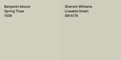 1508 Spring Thaw vs SW 6176 Liveable Green