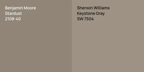 2108-40 Stardust vs SW 7504 Keystone Gray