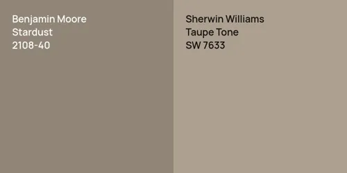 2108-40 Stardust vs SW 7633 Taupe Tone