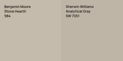 984 Stone Hearth vs SW 7051 Analytical Gray