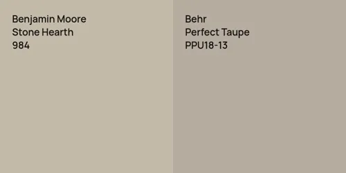 984 Stone Hearth vs PPU18-13 Perfect Taupe