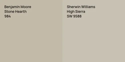 984 Stone Hearth vs SW 9588 High Sierra