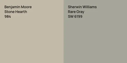 984 Stone Hearth vs SW 6199 Rare Gray