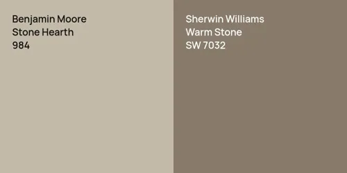 984 Stone Hearth vs SW 7032 Warm Stone