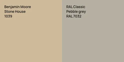 1039 Stone House vs RAL 7032  Pebble grey