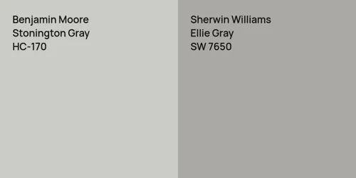 HC-170 Stonington Gray vs SW 7650 Ellie Gray