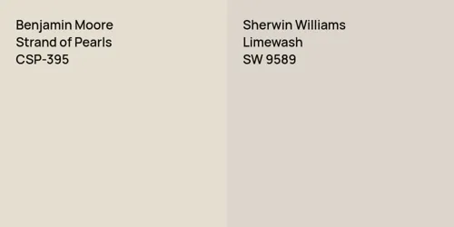 CSP-395 Strand of Pearls vs SW 9589 Limewash