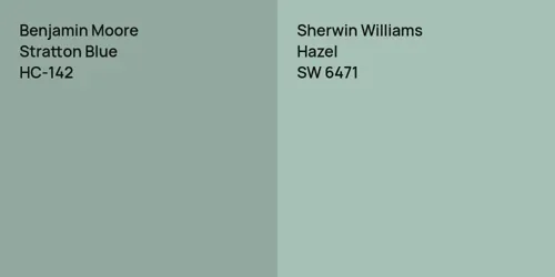 HC-142 Stratton Blue vs SW 6471 Hazel