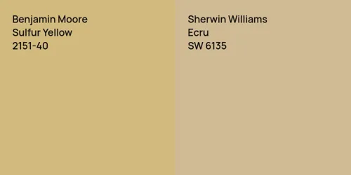 2151-40 Sulfur Yellow vs SW 6135 Ecru