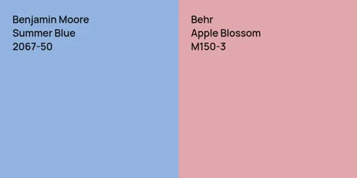 2067-50 Summer Blue vs M150-3 Apple Blossom