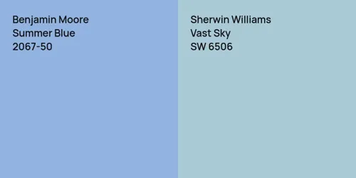 2067-50 Summer Blue vs SW 6506 Vast Sky