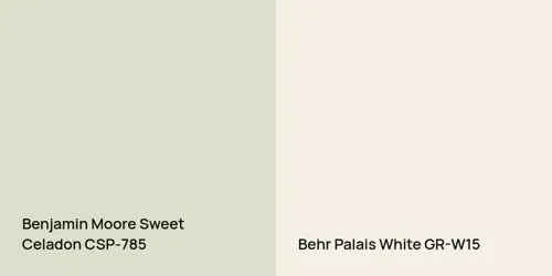 CSP-785 Sweet Celadon vs GR-W15 Palais White