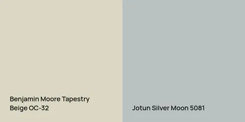 OC-32 Tapestry Beige vs 5081 Silver Moon