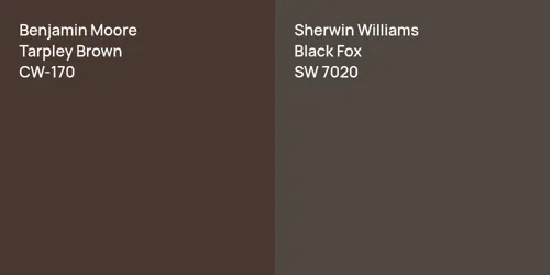 CW-170 Tarpley Brown vs SW 7020 Black Fox