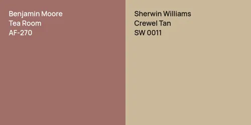 AF-270 Tea Room vs SW 0011 Crewel Tan