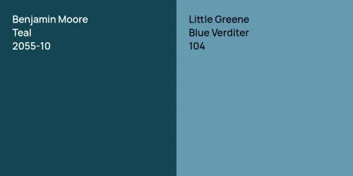 2055-10 Teal vs 104 Blue Verditer