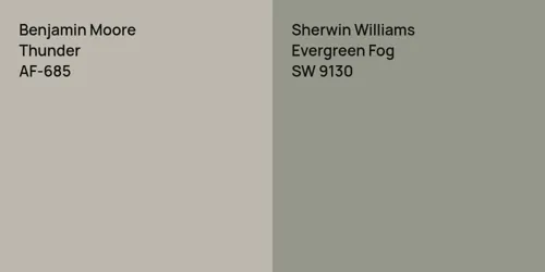 AF-685 Thunder vs SW 9130 Evergreen Fog