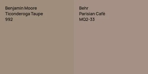 992 Ticonderoga Taupe vs MQ2-33 Parisian Cafè