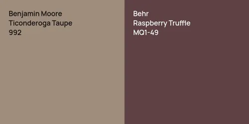 992 Ticonderoga Taupe vs MQ1-49 Raspberry Truffle