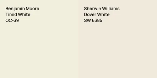 OC-39 Timid White vs SW 6385 Dover White