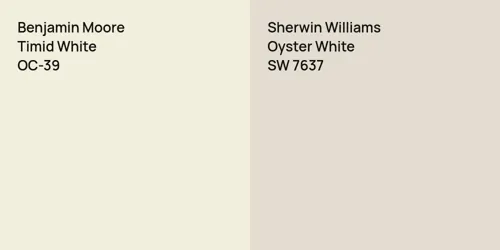 OC-39 Timid White vs SW 7637 Oyster White