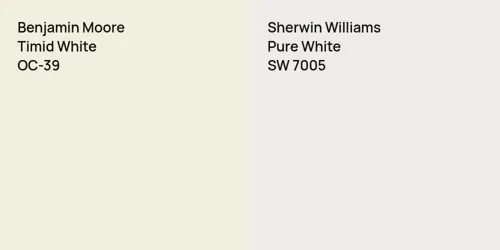 OC-39 Timid White vs SW 7005 Pure White