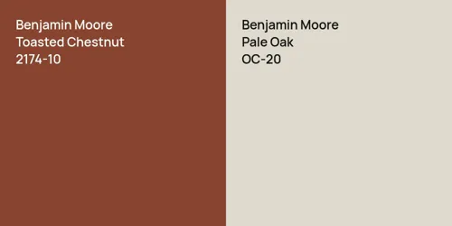 2174-10 Toasted Chestnut vs OC-20 Pale Oak