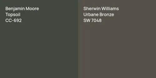 CC-692 Topsoil vs SW 7048 Urbane Bronze