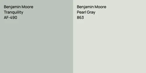 AF-490 Tranquility vs 863 Pearl Gray