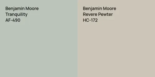 AF-490 Tranquility vs HC-172 Revere Pewter