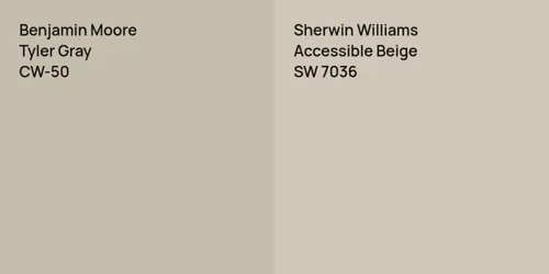 CW-50 Tyler Gray vs SW 7036 Accessible Beige