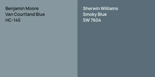 HC-145 Van Courtland Blue vs SW 7604 Smoky Blue