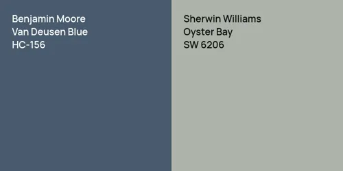 HC-156 Van Deusen Blue vs SW 6206 Oyster Bay