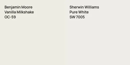 OC-59 Vanilla Milkshake vs SW 7005 Pure White