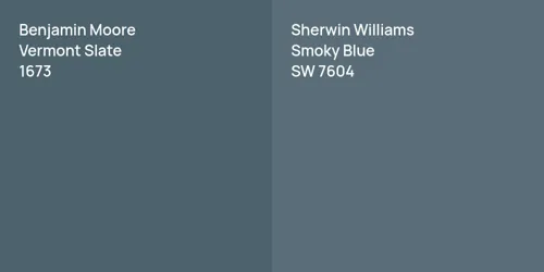 1673 Vermont Slate vs SW 7604 Smoky Blue