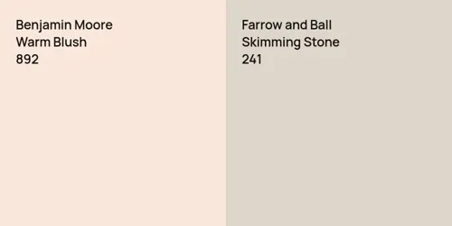 892 Warm Blush vs 241 Skimming Stone