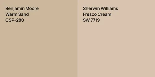 CSP-280 Warm Sand vs SW 7719 Fresco Cream