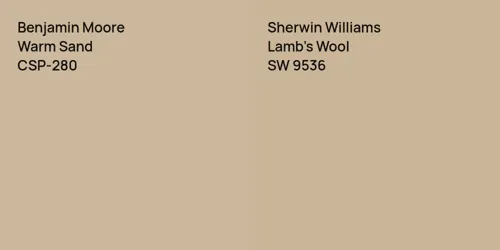 CSP-280 Warm Sand vs SW 9536 Lamb's Wool