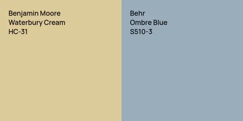 HC-31 Waterbury Cream vs S510-3 Ombre Blue