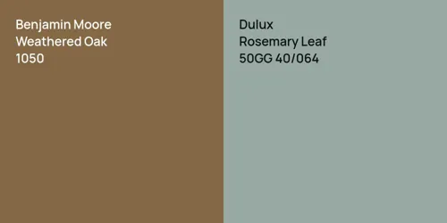 1050 Weathered Oak vs 50GG 40/064 Rosemary Leaf