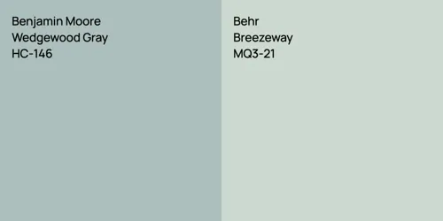 HC-146 Wedgewood Gray vs MQ3-21 Breezeway