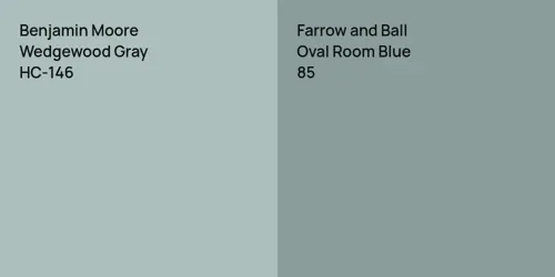 HC-146 Wedgewood Gray vs 85 Oval Room Blue