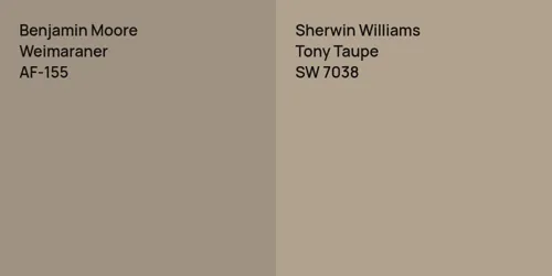 AF-155 Weimaraner vs SW 7038 Tony Taupe