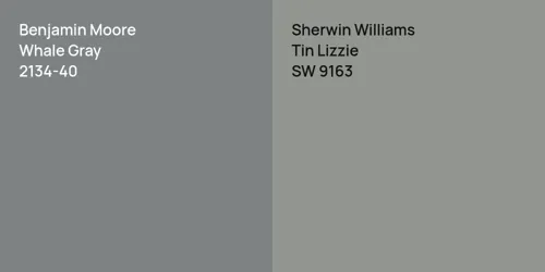 2134-40 Whale Gray vs SW 9163 Tin Lizzie