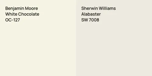 OC-127 White Chocolate vs SW 7008 Alabaster