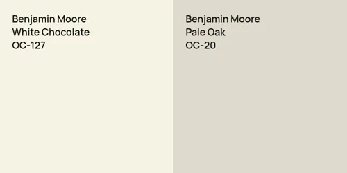 OC-127 White Chocolate vs OC-20 Pale Oak