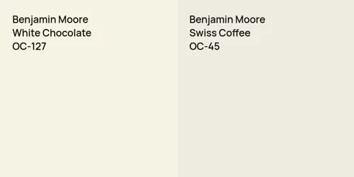 OC-127 White Chocolate vs OC-45 Swiss Coffee