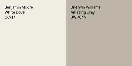 OC-17 White Dove vs SW 7044 Amazing Gray